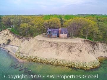 Approximately 9.4 Acre Parcel & Home on Bluff Overlooking Lake Michigan with 200′ of Private Beach, photo 1